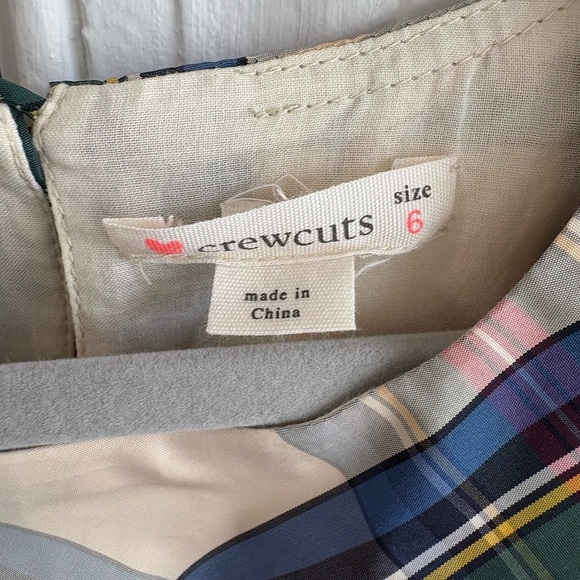 Crewcuts Plaid Party Christmas Dress Size 6 - Picture 4 of 8